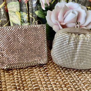Vintage Metallic Metal Coin Purse and Wallet